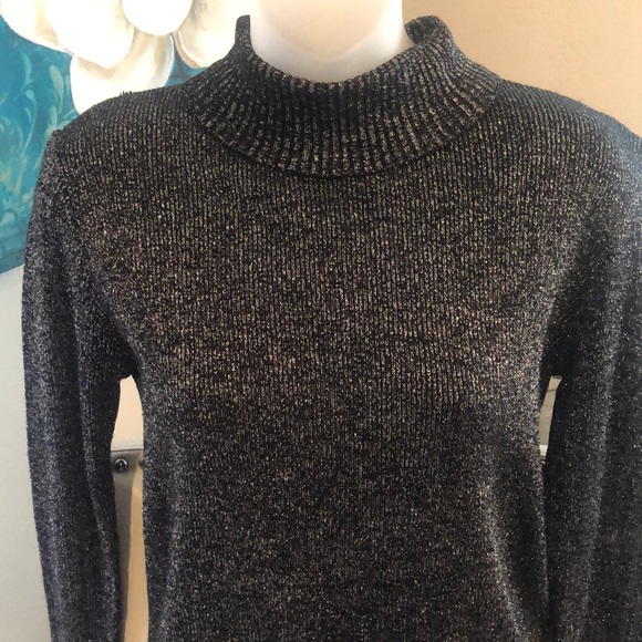 Vintage black and silver sparkle sweater - Picture 4 of 7